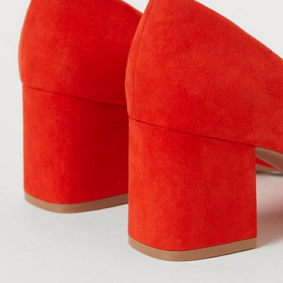 Nwt orange block heel pumps size 8 EU 39 - Picture 3 of 6